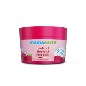 Mamaearth Beetroot Hydraful Face Pack with Beetroot & Hyaluronic Acid for All Skin Types - 200 g | Natural DIY-like Texture | Gives Hydrated Pink Glow | Crafted with Beetroot & Hyaluronic Acid | Free from Harmful Chemicals