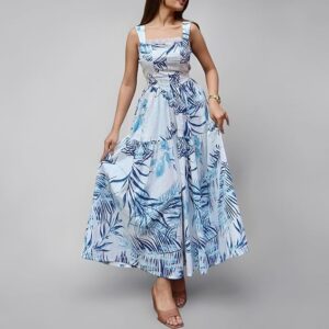 GRECIILOOKS Maxi Dress for Women | Long One Piece Outfit | Casual Western and Stylish Party Outfit | Trendy Summer Fashion for Womens