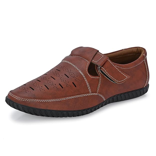 Centrino Men’s Sandals for Man | Stylish Fisherman Sandals with Cushioned Insole, Hook & Loop Strap, Comfortable Walking & Travel Sandal - Image 3