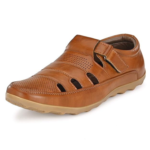Centrino Men’s Sandals for Man | Stylish Fisherman Sandals with Cushioned Insole, Hook & Loop Strap, Comfortable Walking & Travel Sandal - Image 2