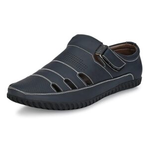 Centrino Men’s Sandals for Man | Stylish Fisherman Sandals with Cushioned Insole, Hook & Loop Strap, Comfortable Walking & Travel Sandal