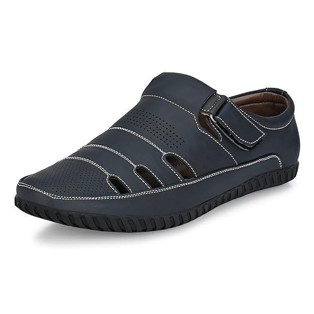 Centrino Men’s Sandals for Man | Stylish Fisherman Sandals with Cushioned Insole, Hook & Loop Strap, Comfortable Walking & Travel Sandal